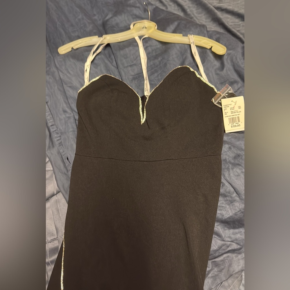 Black Gown with white rhinestones